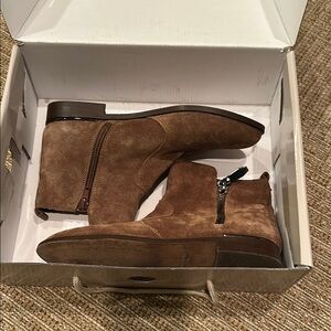 Marc Fisher Gold Ankle Booties with Sleek Design